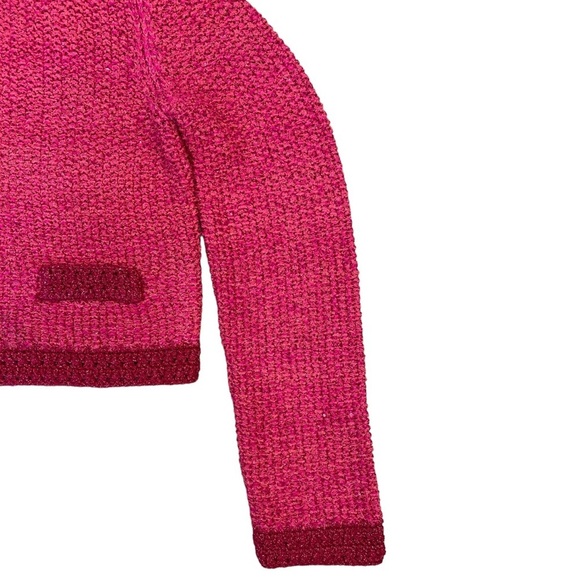 NWT Alice and Olivia Noella Sequin Embellished Bouclé Cardigan in Pink Size S - Picture 5 of 9